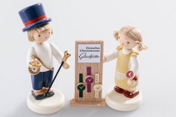 Figuren-Set "Flachshaarkinder mit Uhren" – Bild 2